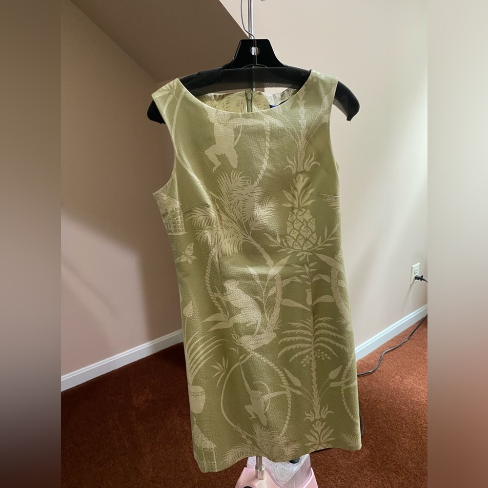 J McLaughlin sheath dress cotton lined perfect size 8 wedding guest